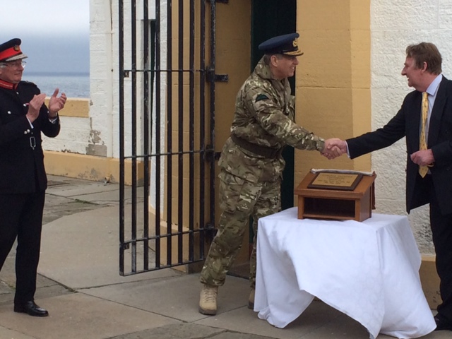 HRH Duke of York at official opening of Covesea Lighthouse Visitor Attraction Lossiemouth